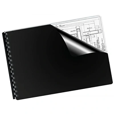 Imagen de Tapa encuadernacion liderpapel polipropileno a4 0.5mm negro opaco paquete de 100 unidades