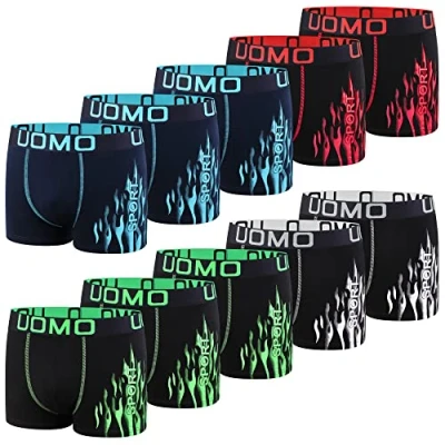 Imagen de L&amp;K Pack de 10 Calzoncillos Tipo bóxer para Hombre Retro con Estampado Grande Verano 2022 algodón 1114 XL