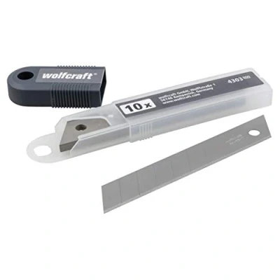 Imagen de wolfcraft 10 cuchillas separables de 18 mm, 8 segmentos I 4303000 Accesorio para cúter