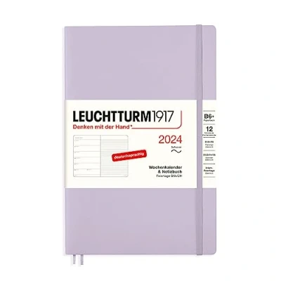 Imagen de LEUCHTTURM1917 367807 Paperback (B6+) 2024 Agenda semanal y cuaderno (tapa blanda, 12 meses), color morado