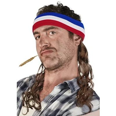 Imagen de Diadema Mullet con Pelo Hillbilly Peluca Chav Chulo (Marrón)