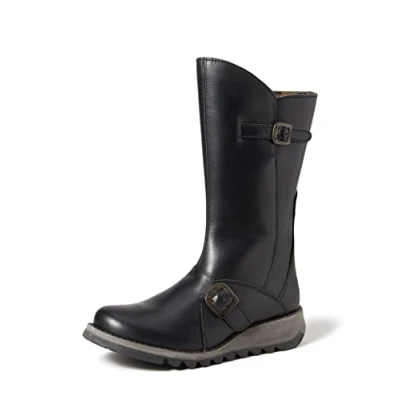 Imagen de Fly London MES, Botas con hebilla, Mujer, Negro, 42 EU