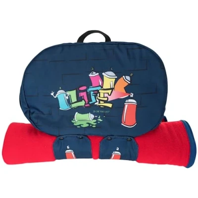 Imagen de Walser Organizador de Mochila, Coche Graffiti, Mochila para el Asiento del Coche, Protector Respaldo Azul