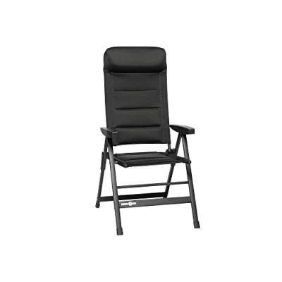 Imagen de BRUNNER campingstuhl Black Silla de Camping Skye 3D Negra, Poliéster, estándar