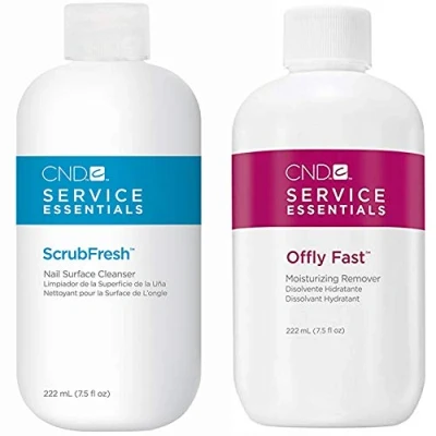 Imagen de CND, ScrubFresh &amp; Offly Fast Nourishing Remover Quitaesmalte de uñas 2 x 222 ml.