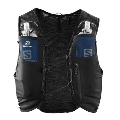 Imagen de Salomon Adv Hydra Vest 8 Chaleco de Hidratación Trail Running Senderismo MTB Unisexo, Comodidad y estabilidad, Rápido acceso a la hidratación, Simplicidad, Negro, XS