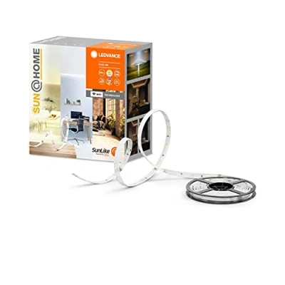 Imagen de LEDVANCE SUN@HOME LED Strip, weiß, 13.5W, 850 Lumen, Sonnenlicht bis Kaminfeuer (2200 5000K), 3m, Flex Strip mit Biorythmussteuerung, WiFi Technologie, steuerbar über App und Sprachassistenten