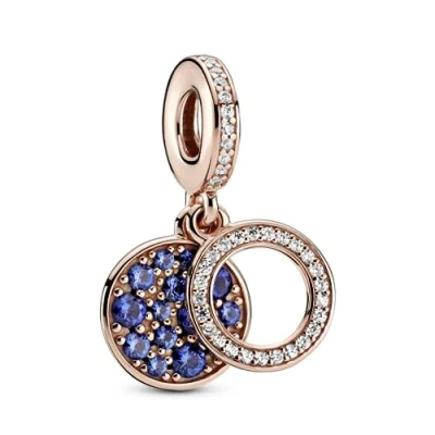 Imagen de Charm colgante Pandora Disco Azul 789186C01 mujer Rosé
