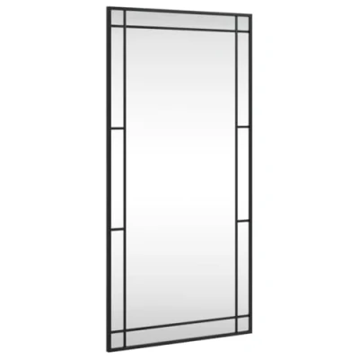 Imagen de vidaXL Espejo de Pared Rectangular Hierro Negro 50x100 cm