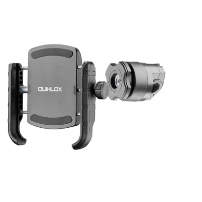 Imagen de QUIKLOX Soporte Universal para Smartphone (de 3.5&quot; a 7.5&quot;) con Accesorio de Espejo o Barra Transversal, Sistema Modular QUIKLOX, Celular Moto, Liberación Rápida