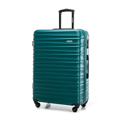 Imagen de WITTCHEN Maleta Grande Trolley de ABS rígido para facturación con 4 Ruedas giratorias Cerradura combinación y asa telescópica Groove Line Verde