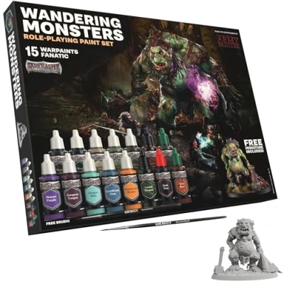 Imagen de The Army Painter, GameMaster: Wandering Monsters Role playing Paint Set, 15x18 ml Pinturas Acrilicas incl. 1 Pincel &amp; Miniatures Pintura Miniatura para D&amp;D Warhammer Figuras