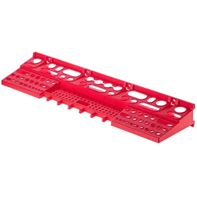 Imagen de KADAX Portaherramientas, estante de pared, soporte para herramientas plástico PP, sistema almacenamiento pared perforada, garaje, taller cobertizo (1xlargo)