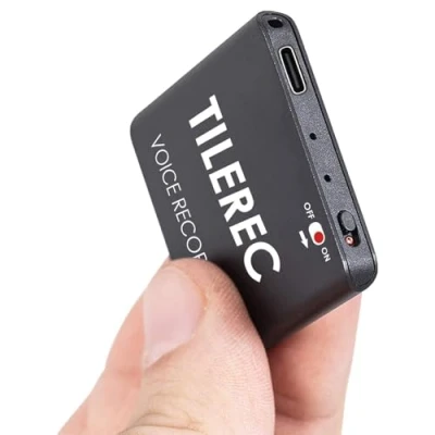 Imagen de Mini Grabadora Activada por Voz 145 Horas Capacidad Registrador de Pequeñas Dimensiones con 24 Duración la Batería TileRec Atto Digital
