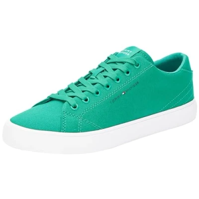Imagen de Tommy Hilfiger Zapatillas para Hombre Sneaker con Suela Vulcanizada, Verde (Olympic Green), 41