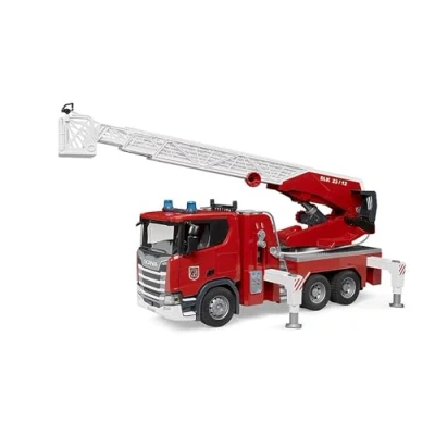 Imagen de bruder 03591 Scania Super 560R Camión de bomberos con escalera giratoria, bomba agua, módulo luz y sonido 1:16 Vehículos, bomberos, Juguetes a partir 4 años