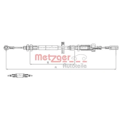 Imagen de METZGER 1171.7 Cable de Freno Mano delante 1059/761 COFLE FIAT: Ducato II Furgón, Bus, CITROËN: Jumper I Furgón