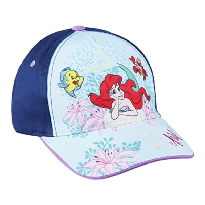 Imagen de Gorra Infantil de la Sirenita Color Rosa Apta 2 a 8 Años Combina Algodón y Poliéster para Niños con Velcro Trasero Ajustable Producto Original Diseñado en España