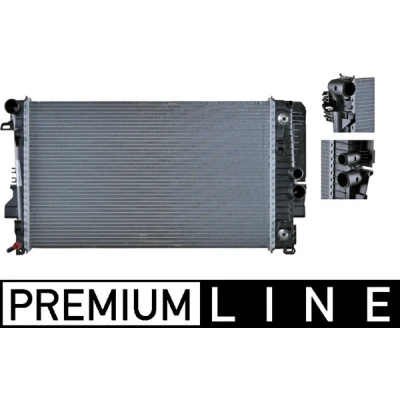 Imagen de MAHLE ORIGINAL CR 1173 000P Radiador, refrigeración del motor para vehículos con/sin climatización 650 396 32 Aletas soldadas