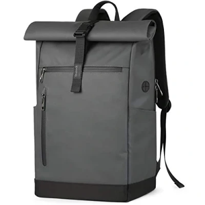 Imagen de Inateck Mochila Escolar para Portátil Bicicleta Portatil 17 Pulgadas, Casual Mujer Hombre Viaje Roll Top 25L 30L, resistente a las salpicaduras, Bolso de Moda