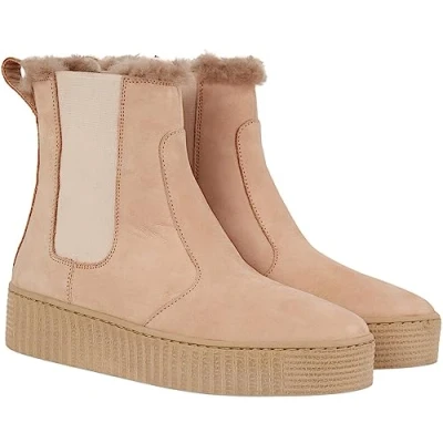 Imagen de Tommy Hilfiger Essential Chelsea WARMBOOTIE FW0FW07661, Bota Baja Mujer, Beige (Merino), 37 EU