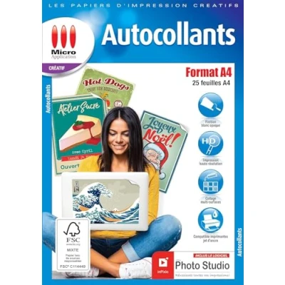 Imagen de AUTOCOLLANTS.: Format A4