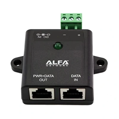 Imagen de Alfa Network Convertidor Gigabit PoE Industrial, APOE03G