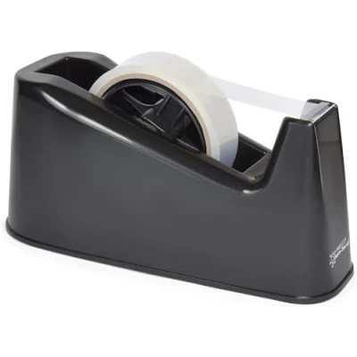 Imagen de Rapesco RPTD500B Germ Savvy Antibacteriano, 500 Dispensador de Cinta Adhesiva, Negro