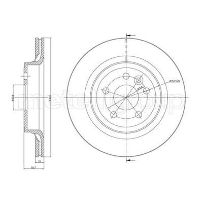 Imagen de Disco de freno METELLI 23 1273C