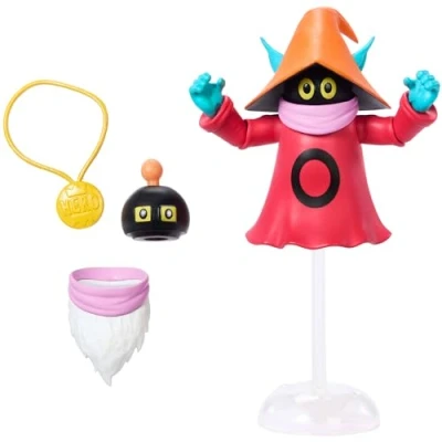 Imagen de Masters of the Universe Origins Cartoon Collection Orko Figura de acción hechicero 14cm, inspirada en la serie tv MOTU los años80, diseño detallado, soporte y cabeza Montork, JBM92