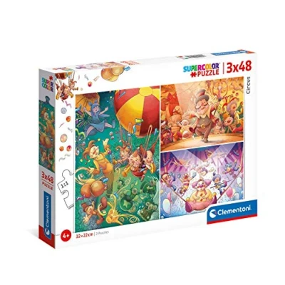 Imagen de Clementoni El Circo Set 3 Puzzles de 48 Piezas (25264)