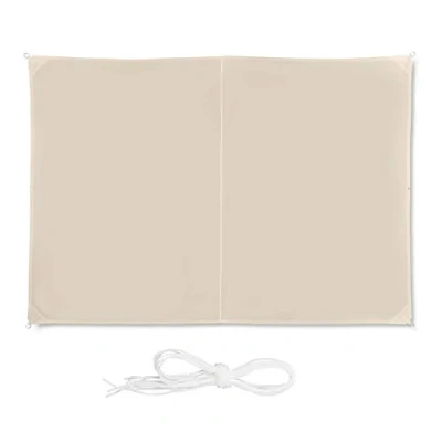 Imagen de Relaxdays Toldo Vela Rectangular, Impermeable, Protección Rayos UV, con Cuerdas para tensar, 2x3 m, Beige