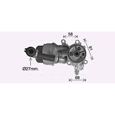 Imagen de PRASCO CN3307H Radiador de Aceite con filtro PEUGEOT: 307 SW, Hatchback, 407 FORD: Focus 2, C Max, S Max Mk1, CITROËN: C4 I Hatchback