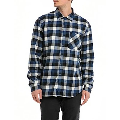 Imagen de REPLAY M4095A, Camisa Hombre, Multicolor (Blue/Black/Natural White 010), M