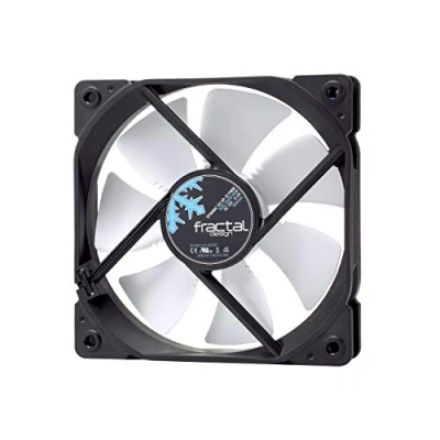 Imagen de Fractal Design Dynamic X2 GP,12 PMW Ventilador de computadora , Optimizado para una alta ventilación 120 mm 1200RPM FDB,Rodamientos Puntales con forma aerodinámica Negro/Blanco (Single)