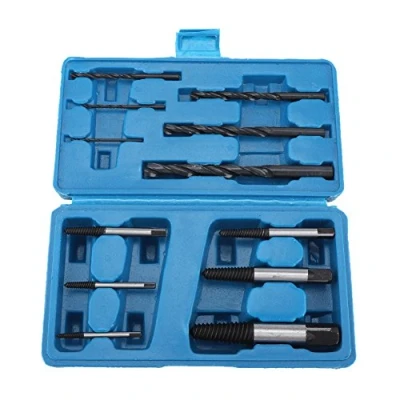 Imagen de Extractor de tornillos 12Pcs Extractores acero y juego guías brocas Pernos rotos Quitar herramientas manuales