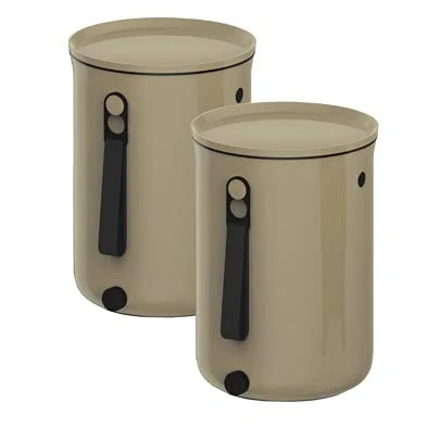 Imagen de Skaza Bokashi Organko 2 (9.6 L) Galardonado Compostador de Cocina plástico Reciclado Starter Set para residuos y compostaje con activador fermentación kg (Beige)
