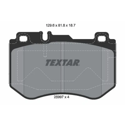 Imagen de TEXTAR 2599701 Juego de pastillas freno preparado para indicador desgaste MERCEDES BENZ: Clase C Berlina, T modell, Coupé