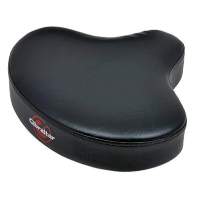 Imagen de asiento para taburete de tambor Gibraltar S6608M (forma silla montar, 6608, vinilo, duradero, diámetro: 39 cm, soporte tubo universal)