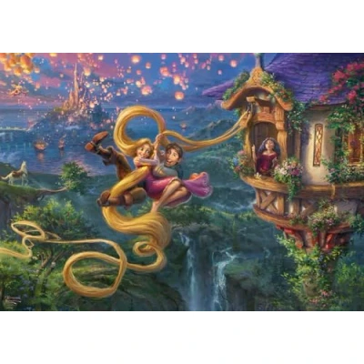Imagen de Schmidt Spiele Puzzle de 1000 Piezas Thomas Kinkade, Disney, Rapunzel Tangled Up in Love, 58034