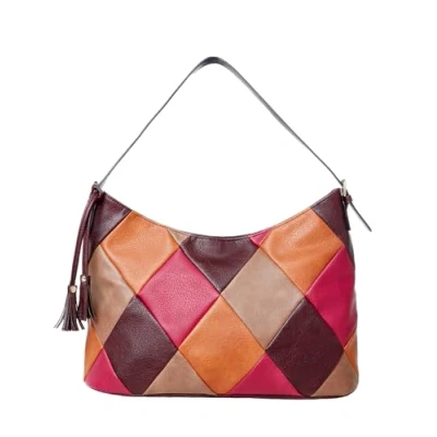 Imagen de Joe Browns Retro Patchwork Slouchy Shoulder Bag, Bolsa para Mujer, Múltiples Marrón
