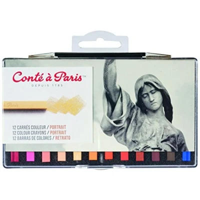 Imagen de Conté à Paris Set de 12 carrés color para retrato
