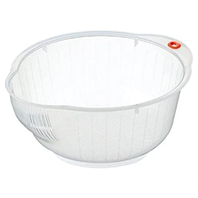 Imagen de INOMATA Bol de plástico japonés con colador, 2 l