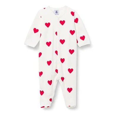 Imagen de Petit Bateau DORS BIEN Y Chaud MAR Pijama de bebé para niños, Talla: 56, Marshmallow/terkuit