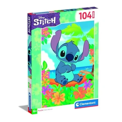 Imagen de Clementoni Disney Stitch Supercolor 104 Piezas Puzzle para niños de 6 años, Rompecabezas Dibujos Animados Made in Italy, Color multilingüe (27572)