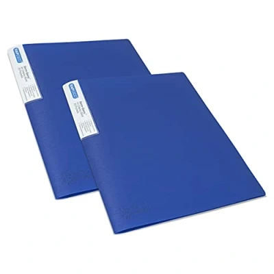 Imagen de Rapesco 1673 Germ Savvy Antibacteriano, Carpeta de Fundas en Formato A4, 20 Fundas, Azul, 2 Carpetas
