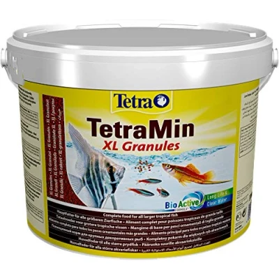 Imagen de Tetra TetraMin XL Granules Alimento para peces en forma de gránulos finos ornamentales agua dulce más grandes, 10 L