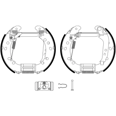 Imagen de TEXTAR Shoe Kit Pro 84075000 frenos, disco de tambor con cilindro freno rueda, accionador TOYOTA: Yaris II Hatchback