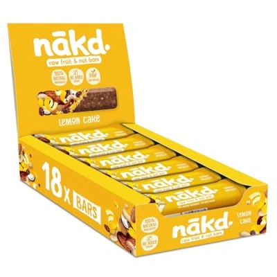 Imagen de Nākd. Lemon Drizzle Barritas Raw de Fruta y Frutos Secos 100% Ingredientes Naturales Sin Azúcar Añadido 18 x 35g 630g