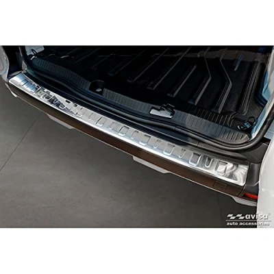 Imagen de Avisa Protector del Parachoques Trasero Inoxidable Compatible con Renault Kangoo III Furgon &amp; Nissan Townstar 2021 &#039;Ribs&#039;